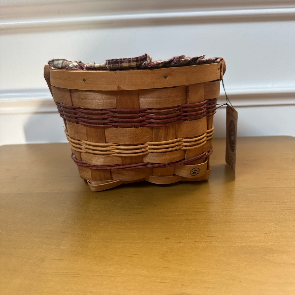 Boyds Bears Brown and Red Woven Basket